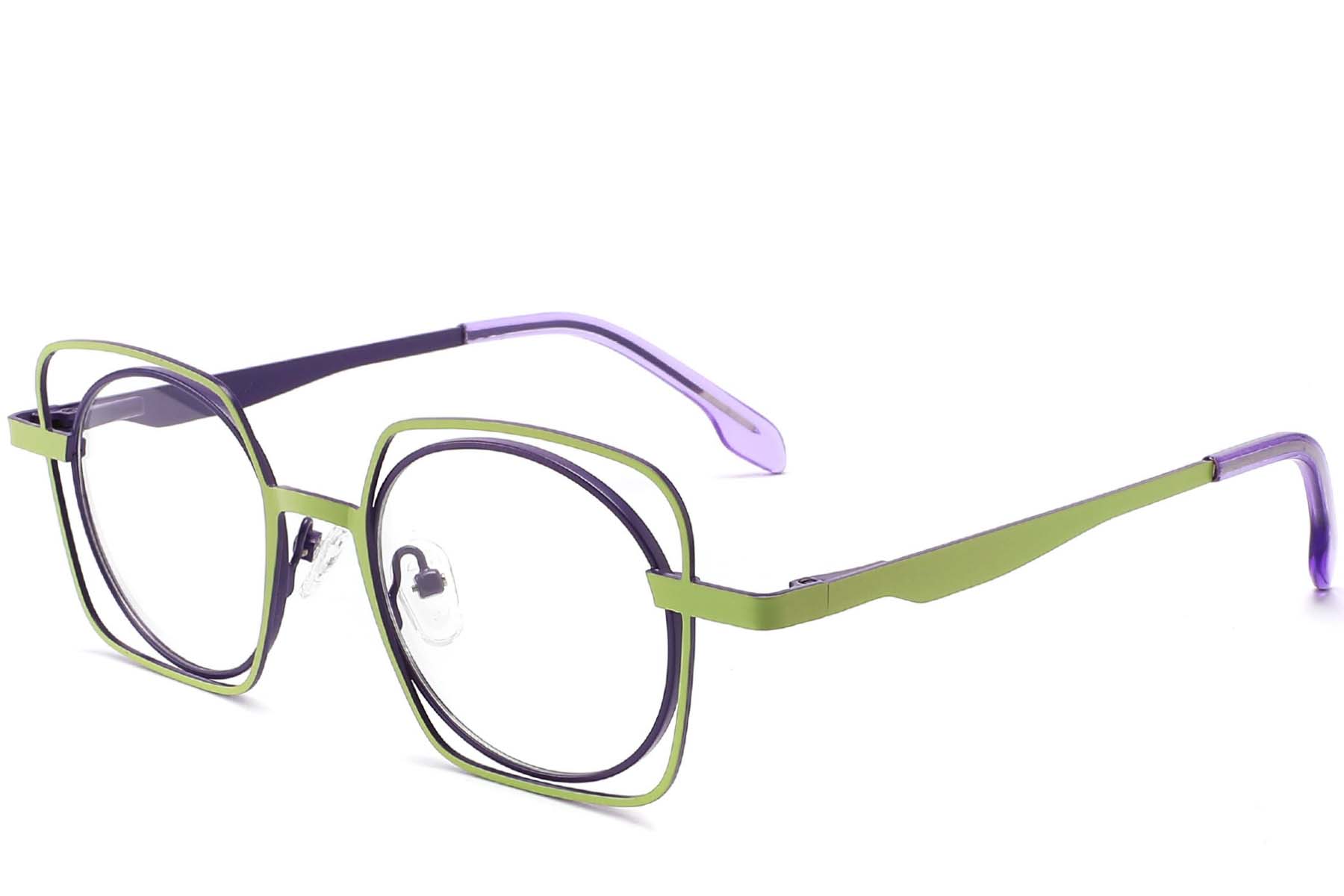 BS2425-0166_Green_Rectangular_Metal_Glasses_corner