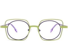 BS2425-0166_Green_Rectangular_Metal_Glasses_front