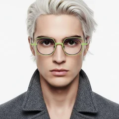 BS2425-0166_Green_Rectangular_Metal_Glasses_model