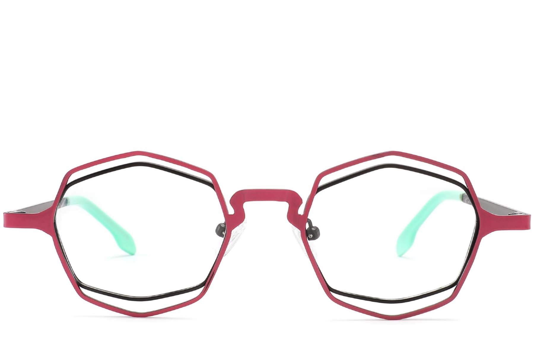 BS2425-0174_Brown_Geometric_Metal_Glasses_front