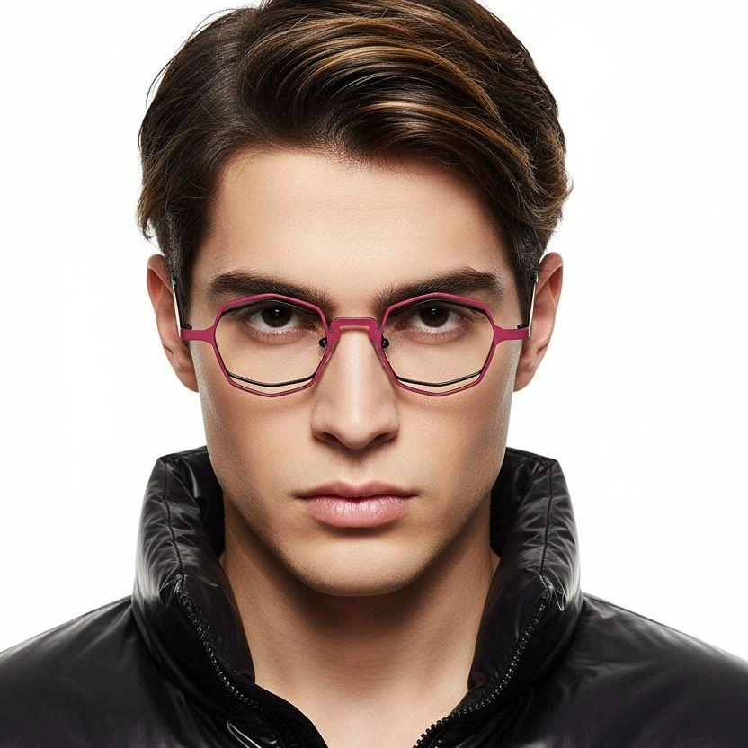 Geometric Brown Metal Glasses #BS2425-0174