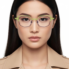 Irregular Green Metal Glasses #BS2425-0177