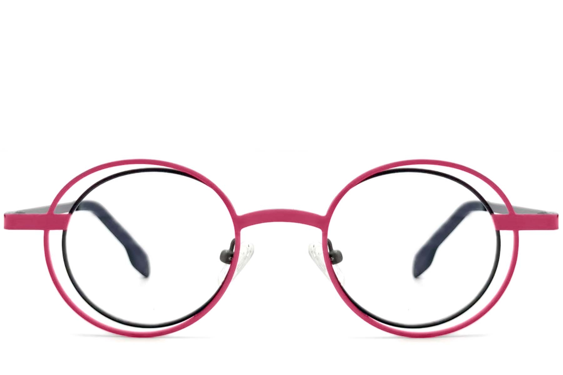 BS2425-0180_Pink_Oval_Metal_Glasses_front