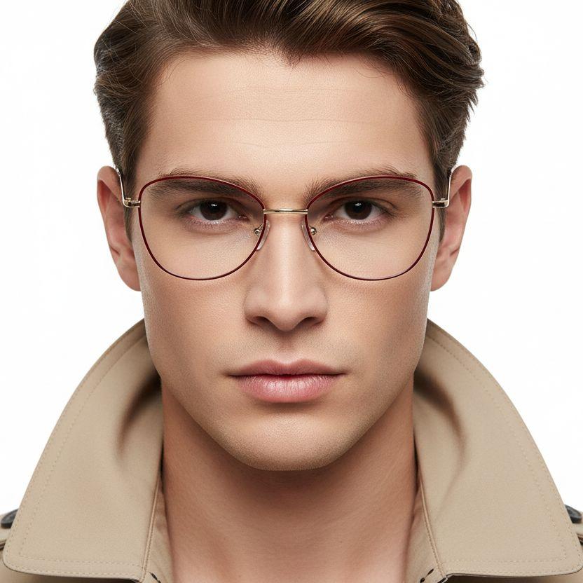 Butterfly Red Metal Glasses #BS2425-0212