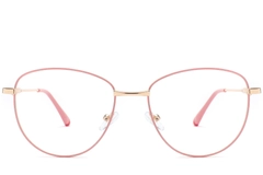 BS2425-0216_Pink_Oval_Metal_Glasses_front