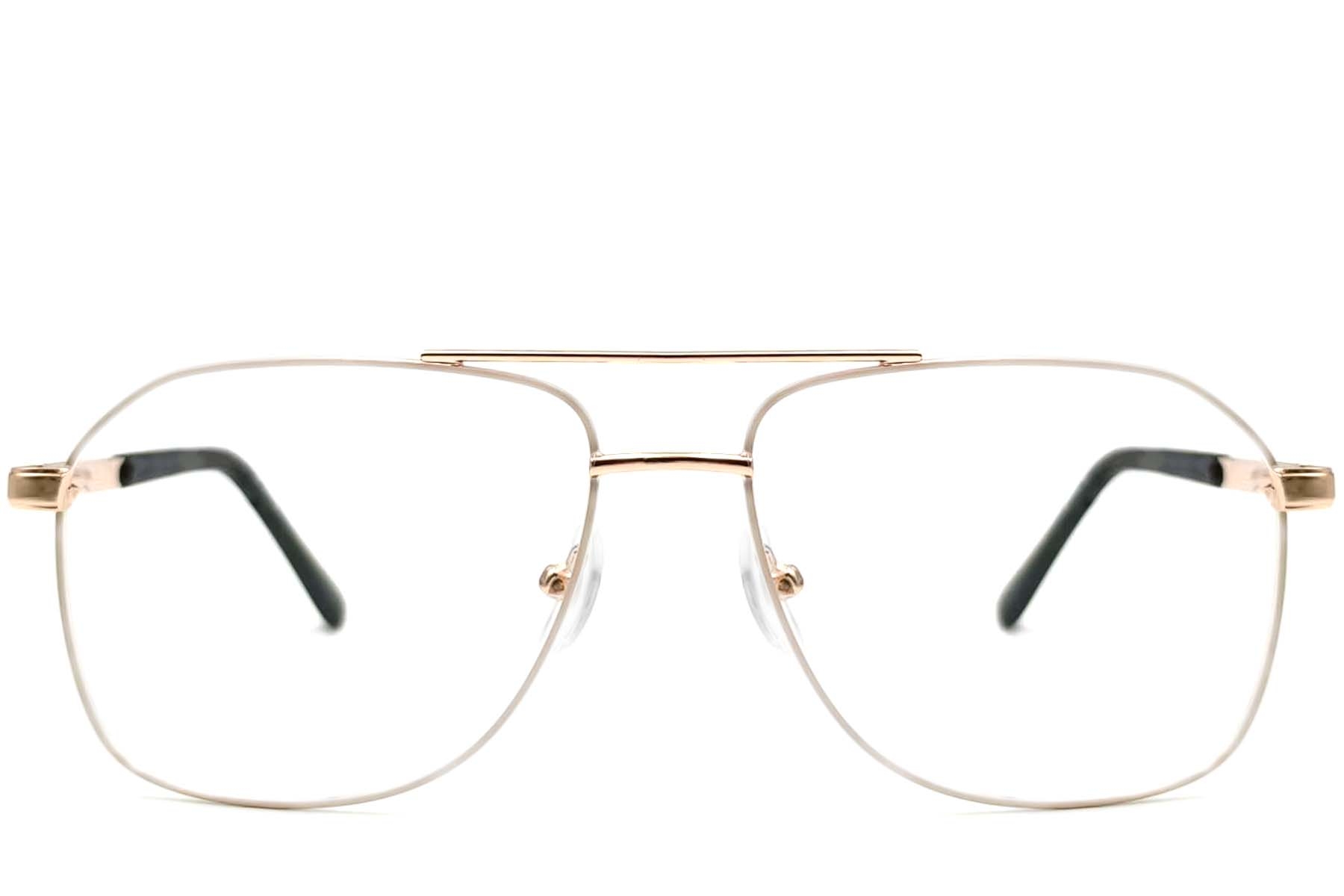 BS2425-0218_Golden_Aviator_Metal_Glasses_front