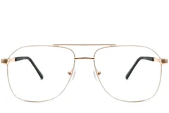 BS2425-0218_Golden_Aviator_Metal_Glasses_front