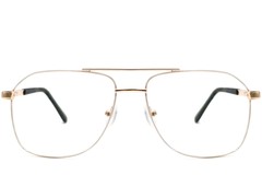 BS2425-0218_Golden_Aviator_Metal_Glasses_front