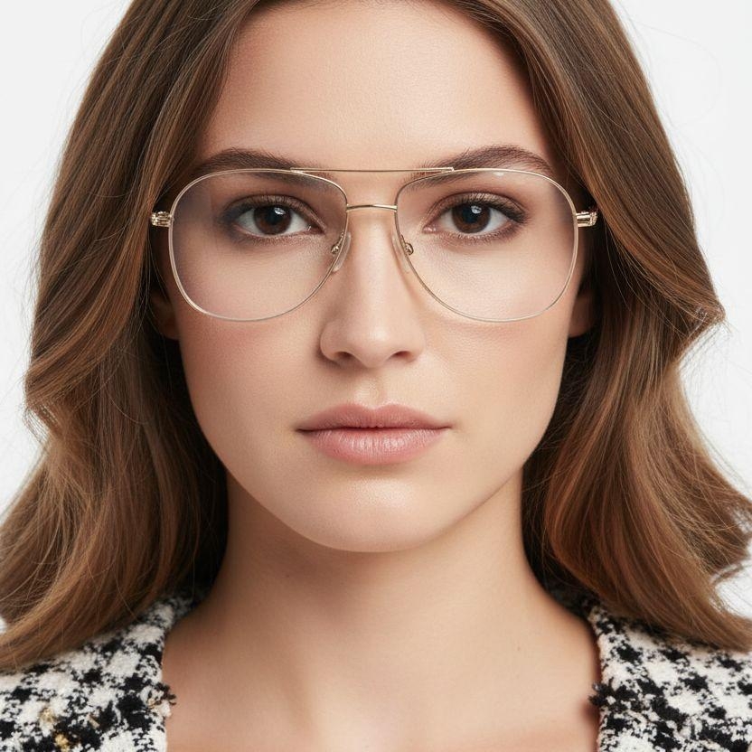 Aviator Gouden Metalen Bril #BS2425-0218