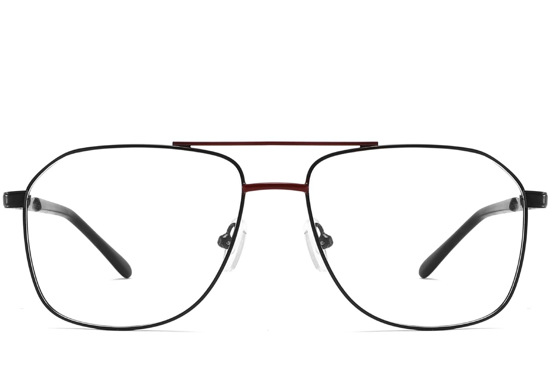 BS2425-0219_Red_Aviator_Metal_Glasses_front