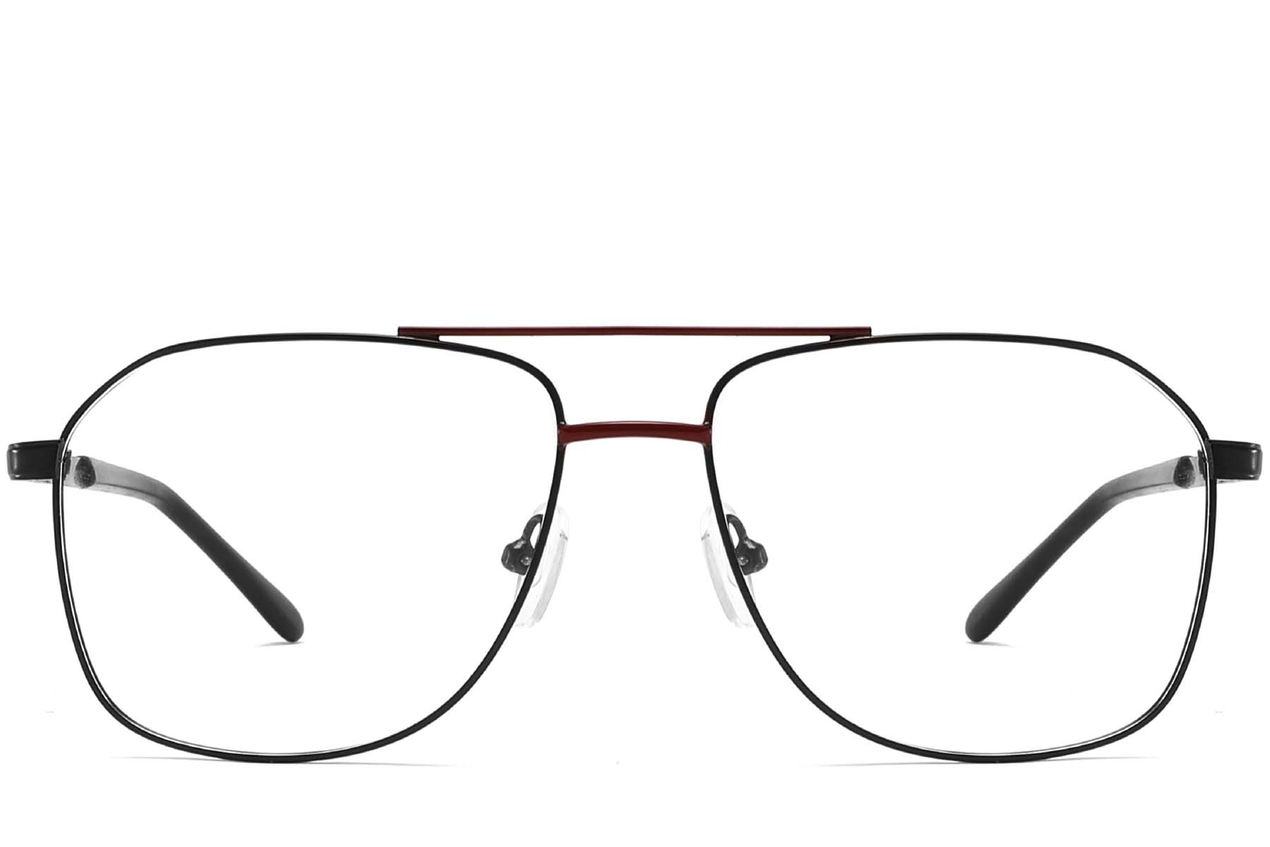 BS2425-0219_Red_Aviator_Metal_Glasses_front