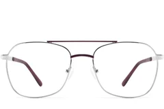 BS2425-0222_Purple_Aviator_Metal_Glasses_front