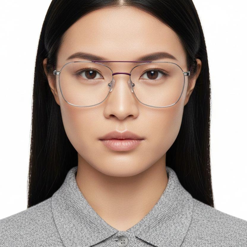 Aviator Purple Metal Glasses #BS2425-0222