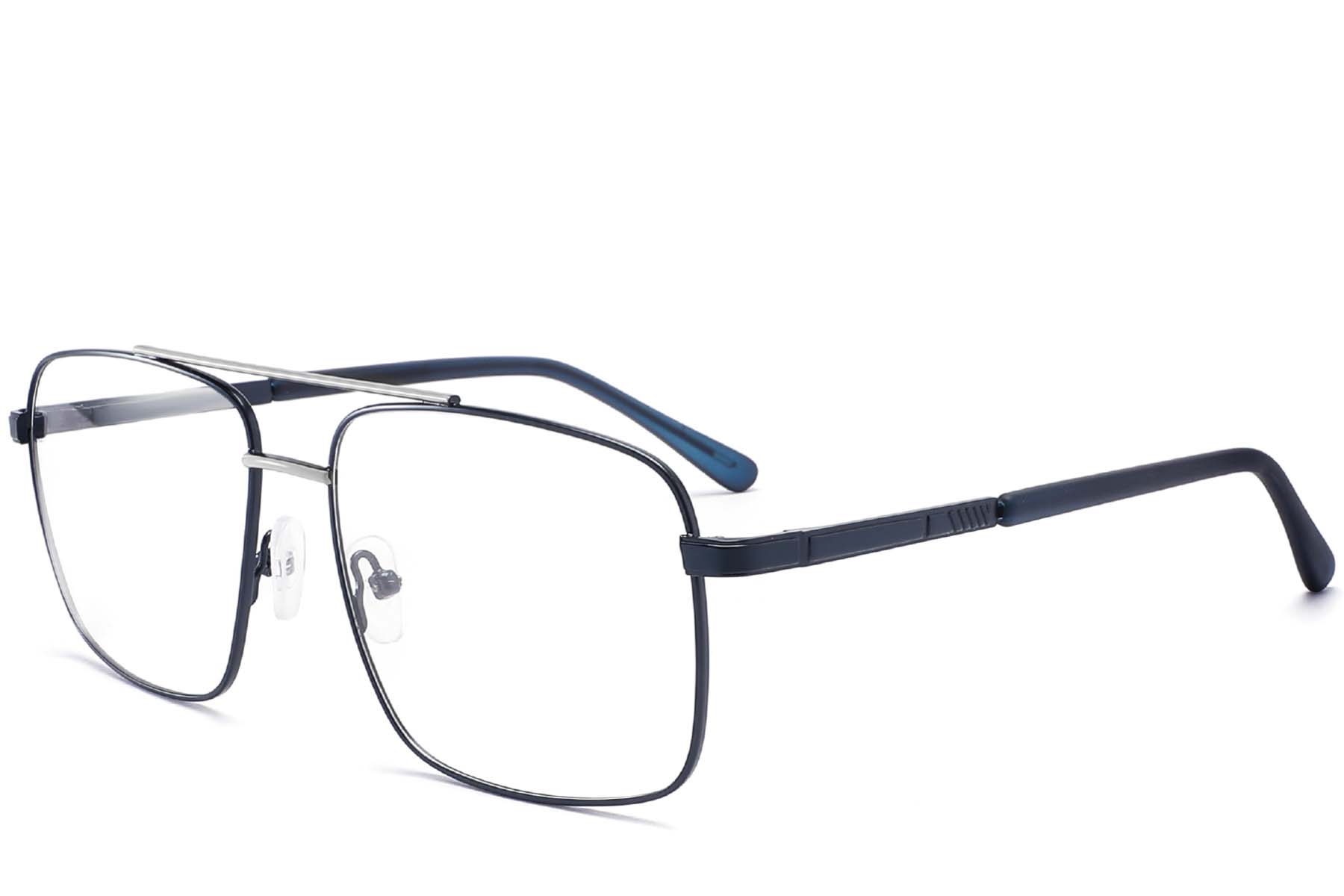 Aviator Blue Metal Glasses #BS2425-0228