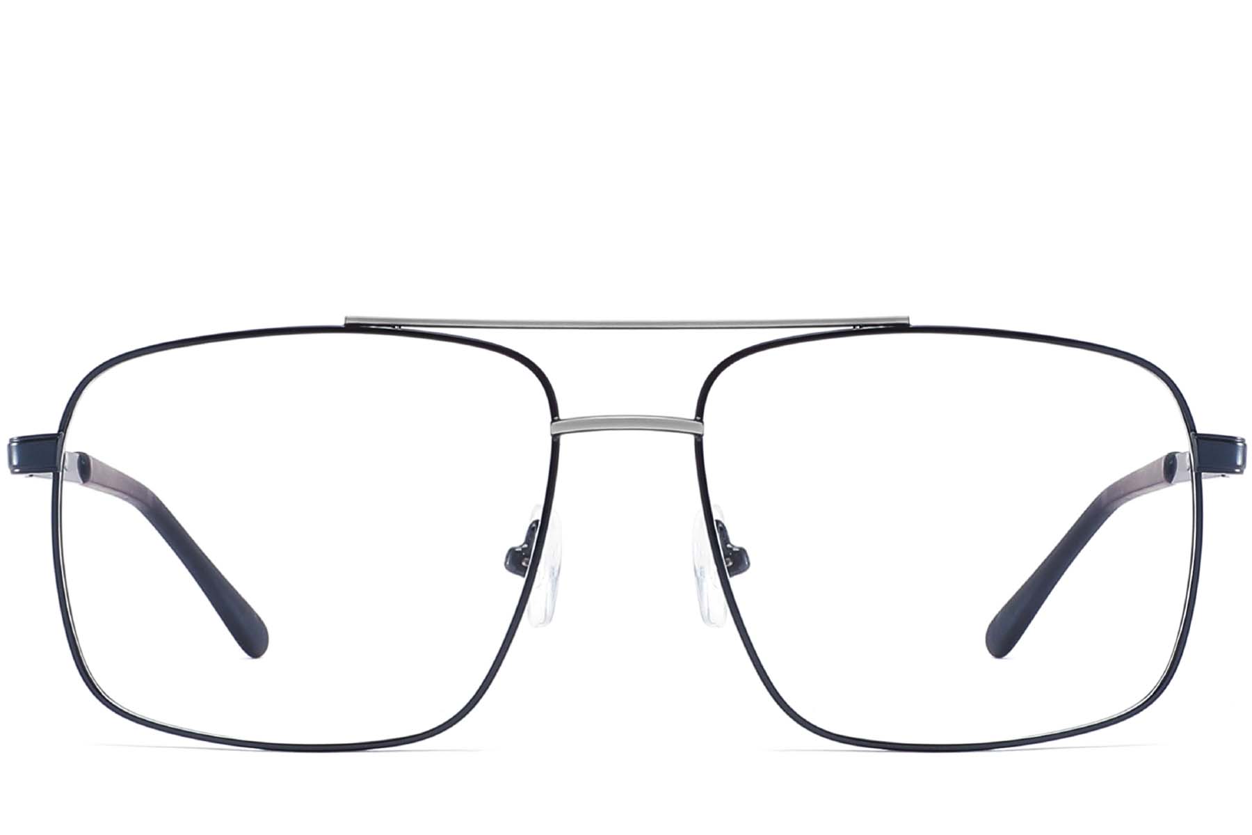 BS2425-0228_Blue_Aviator_Metal_Glasses_front