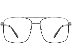 BS2425-0230_Grey_Aviator_Metal_Glasses_front