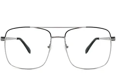BS2425-0231_Black_Aviator_Metal_Glasses_front