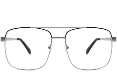 BS2425-0231_Black_Aviator_Metal_Glasses_front