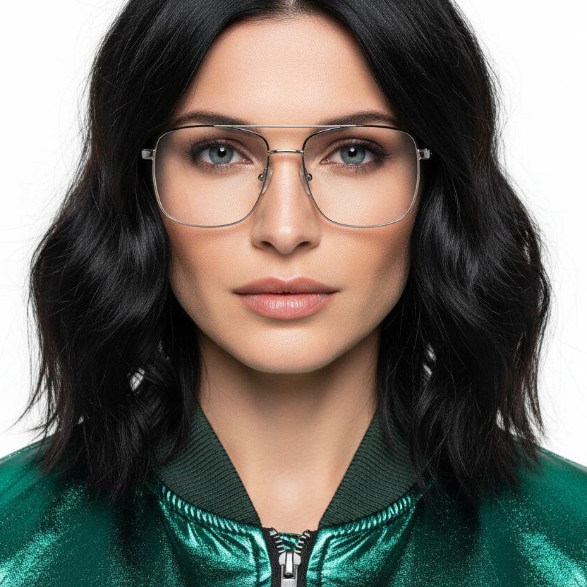 Aviator Black Metal Glasses #BS2425-0231