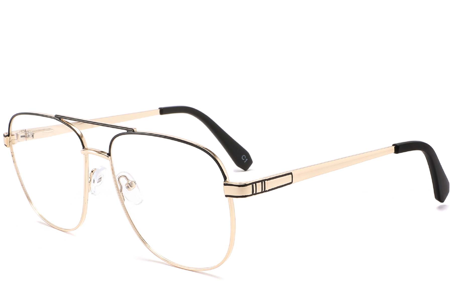 Aviator Golden Metal Glasses #BS2425-0233