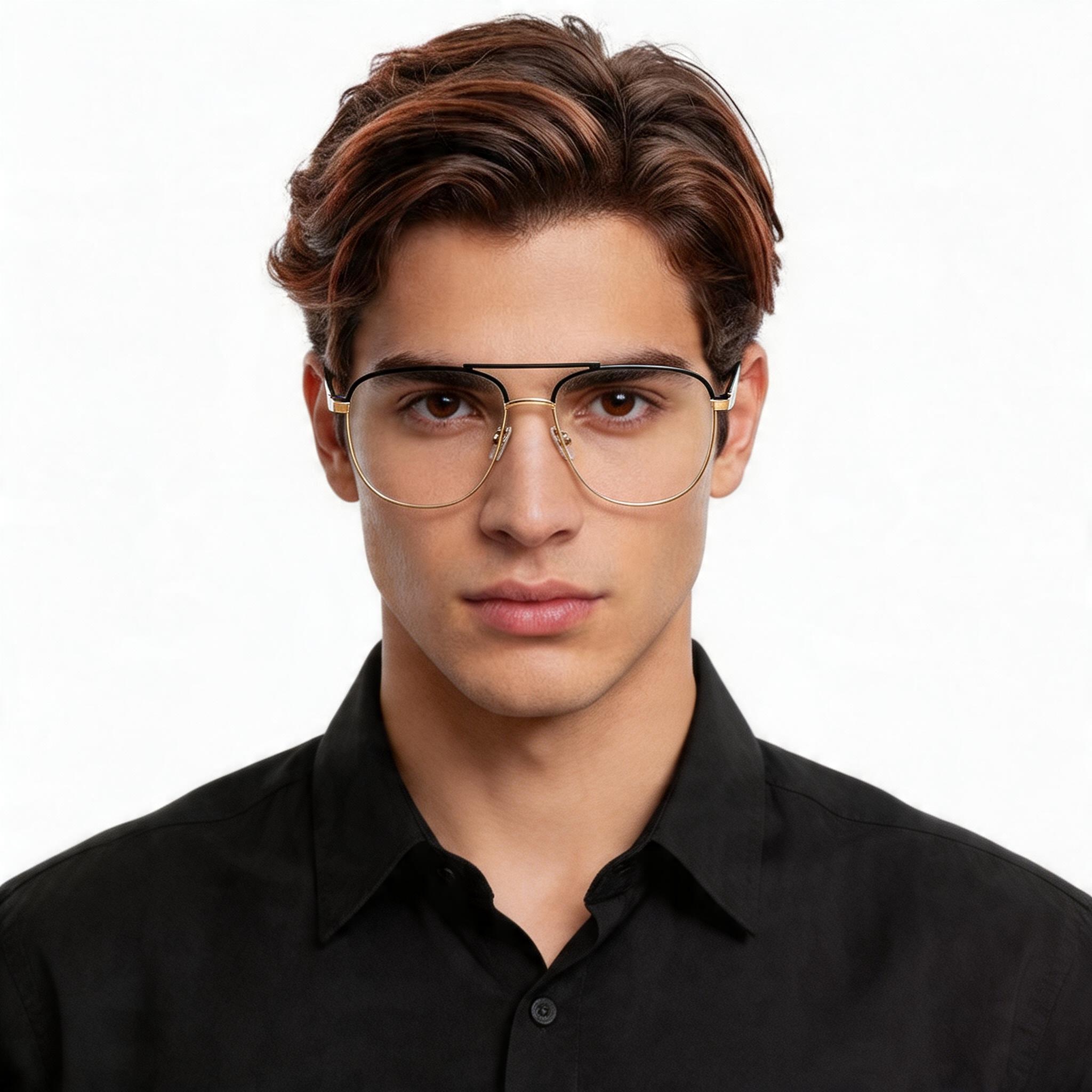 BS2425-0233_Golden_Aviator_Metal_Glasses_model