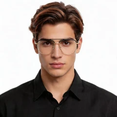 BS2425-0233_Golden_Aviator_Metal_Glasses_model
