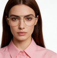 BS2425-0233_Golden_Aviator_Metal_Glasses_model
