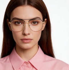 BS2425-0233_Golden_Aviator_Metal_Glasses_model