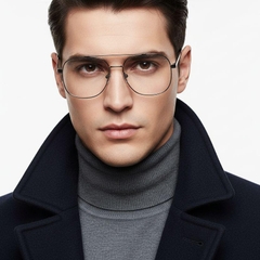 Aviator Black Metal Glasses #BS2425-0245