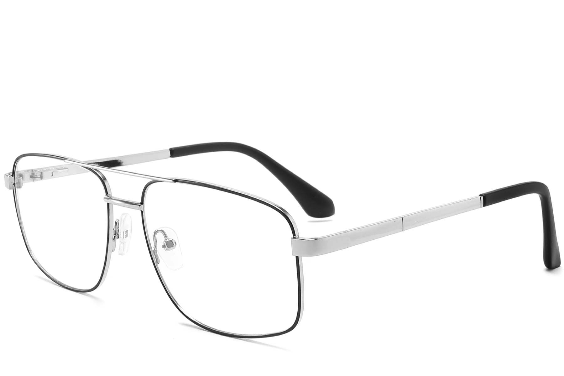 Aviator Silver Metal Glasses #BS2425-0260