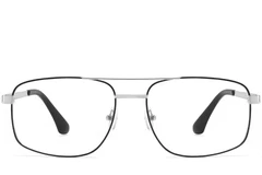 BS2425-0260_Silver_Aviator_Metal_Glasses_front