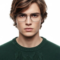 Aviator Silver Metal Glasses #BS2425-0260