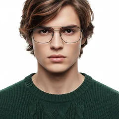 BS2425-0260_Silver_Aviator_Metal_Glasses_model