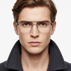 Aviator Silver Metal Glasses #BS2425-0269