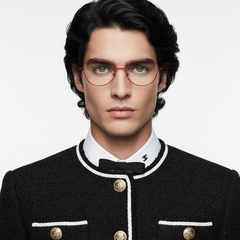 Butterfly Red Metal Glasses #BS2425-0280