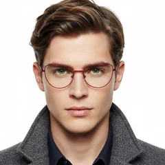 Butterfly Red Metal Glasses #BS2425-0292