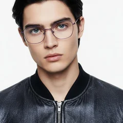 Gafas de metal morado con forma de mariposa #BS2425-0317