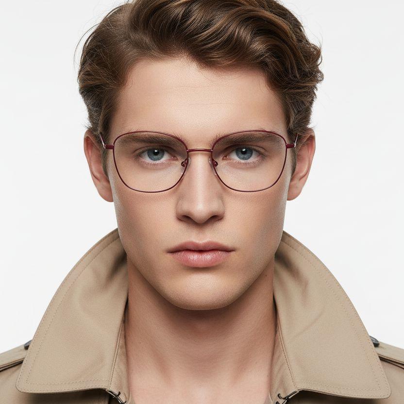 Butterfly Red Metal Glasses #BS2425-0318