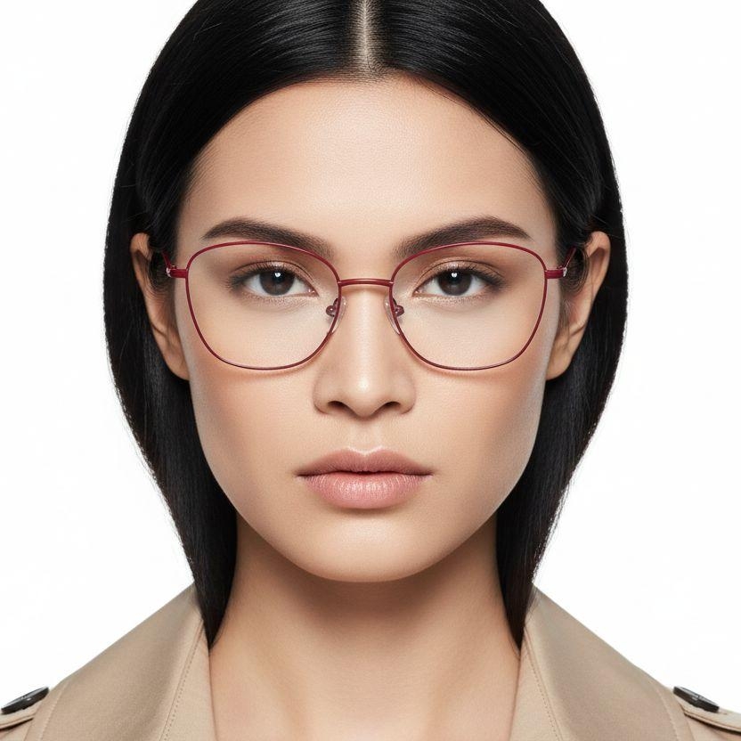 Butterfly Red Metal Glasses #BS2425-0318