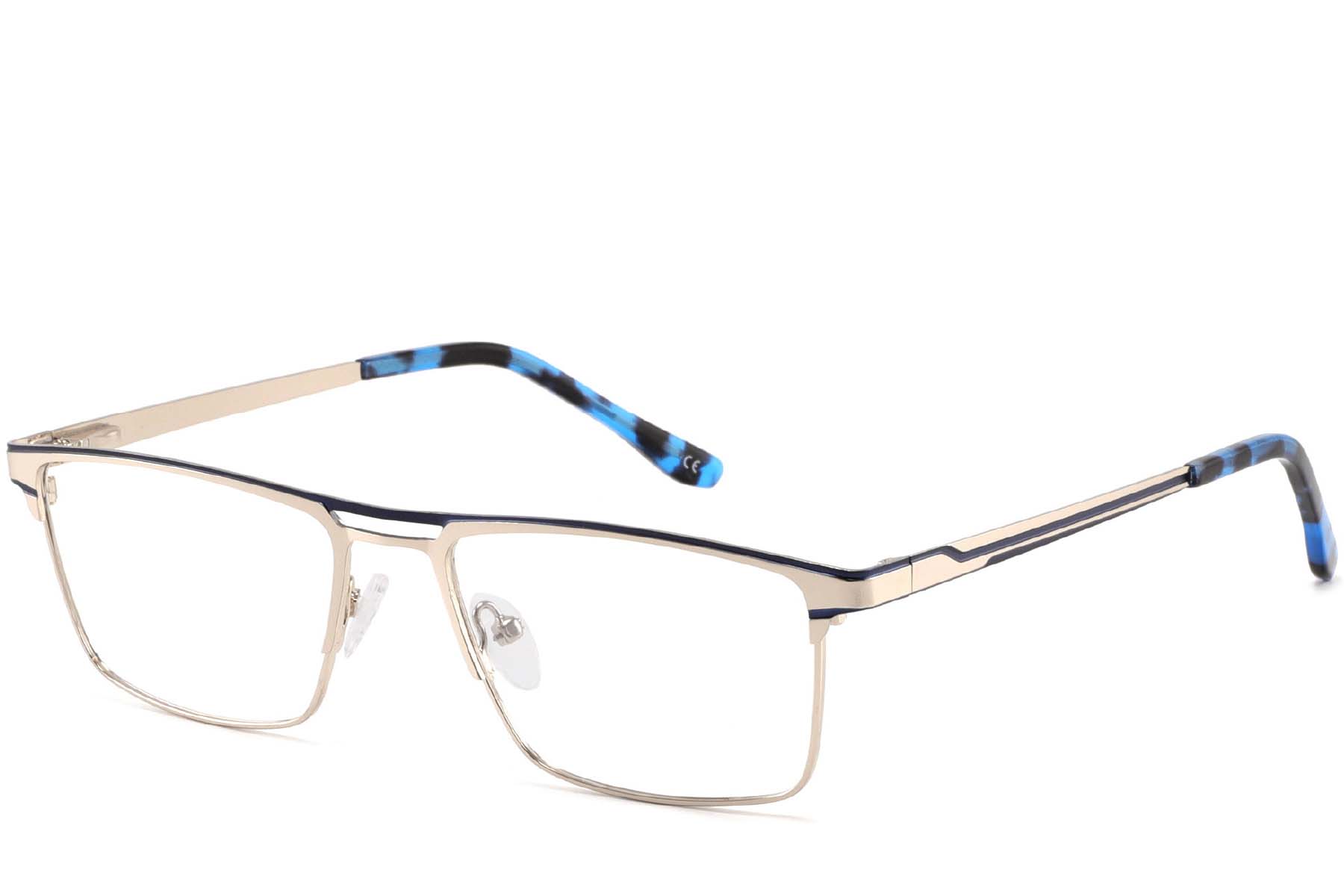 BS2425-0334_Silver_Rectangular_Metal_Glasses_corner