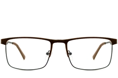 BS2425-0340_Brown_Rectangular_Metal_Glasses_front