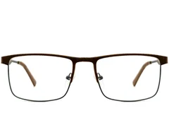 BS2425-0340_Brown_Rectangular_Metal_Glasses_front