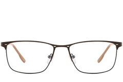 BS2425-0340_Black_Rectangular_Metal_Glasses_front