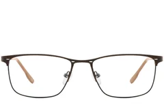 BS2425-0340_Black_Rectangular_Metal_Glasses_front
