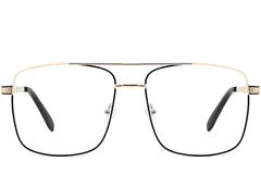 BS2425-0357_Golden_Aviator_Metal_Glasses_front