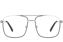 BS2425-0358_Silver_Aviator_Metal_Glasses_front