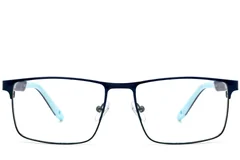 BS2425-0376_Blue_Rectangular_Metal_Glasses_front