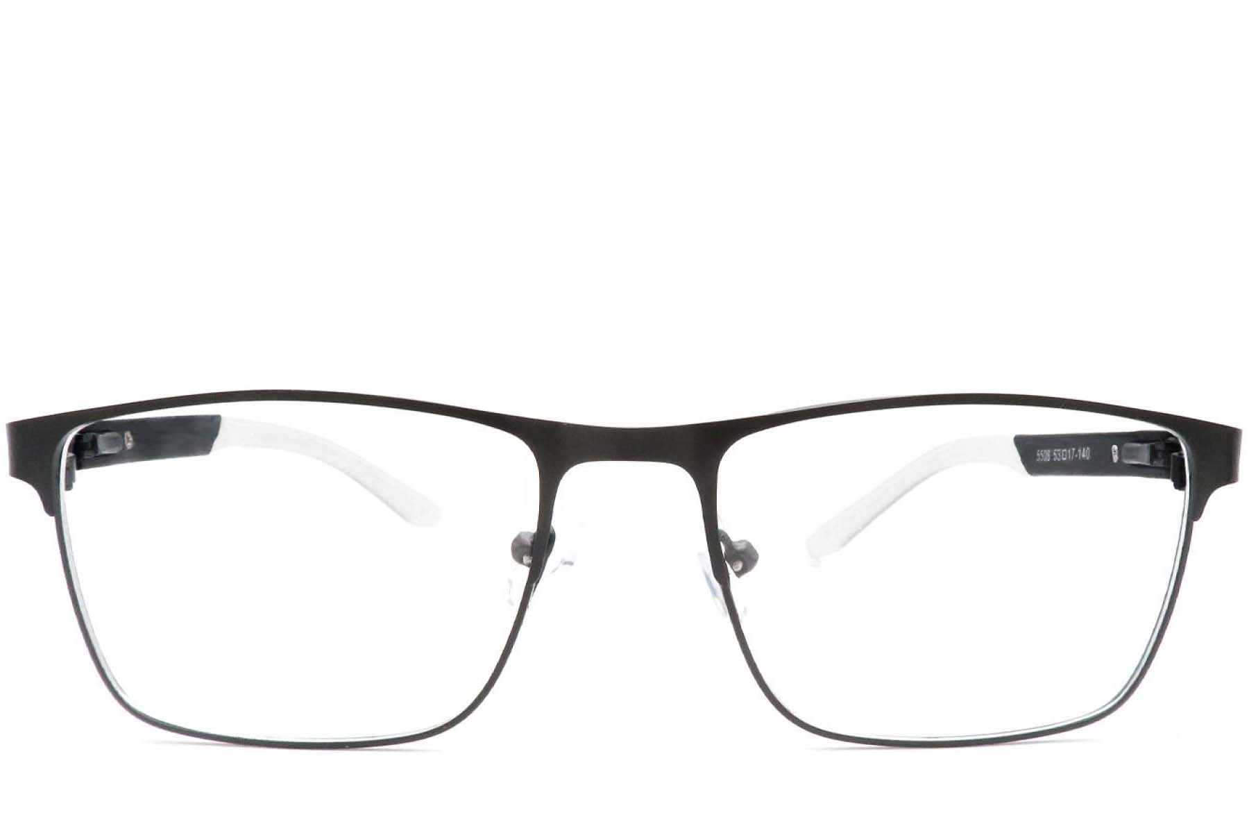 BS2425-0382_White_Rectangular_Metal_Glasses_front