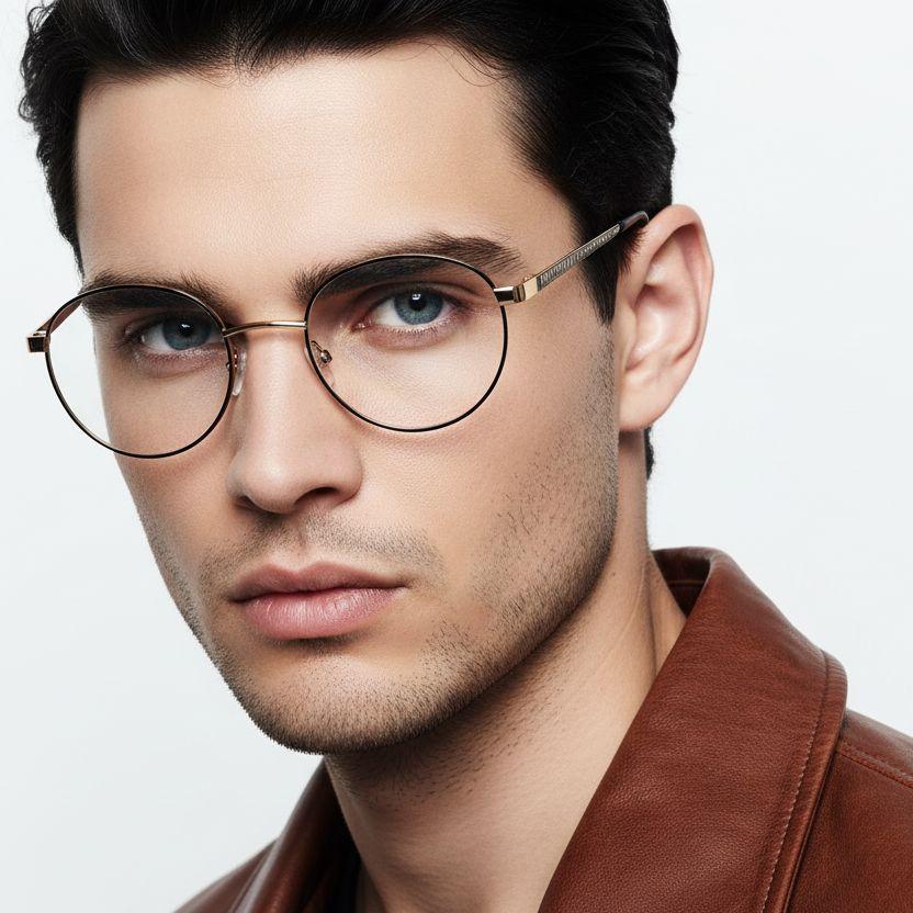bs2425-0407_black_oval_metal_glasses_model