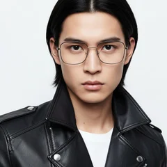 bs2425-0420_black_rectangular_metal_glasses_model